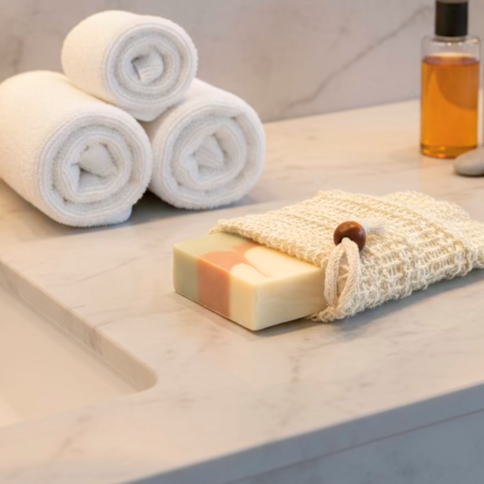 Sisal Soap Saver Bag - Zero Waste Exfoliating Soap Pouch