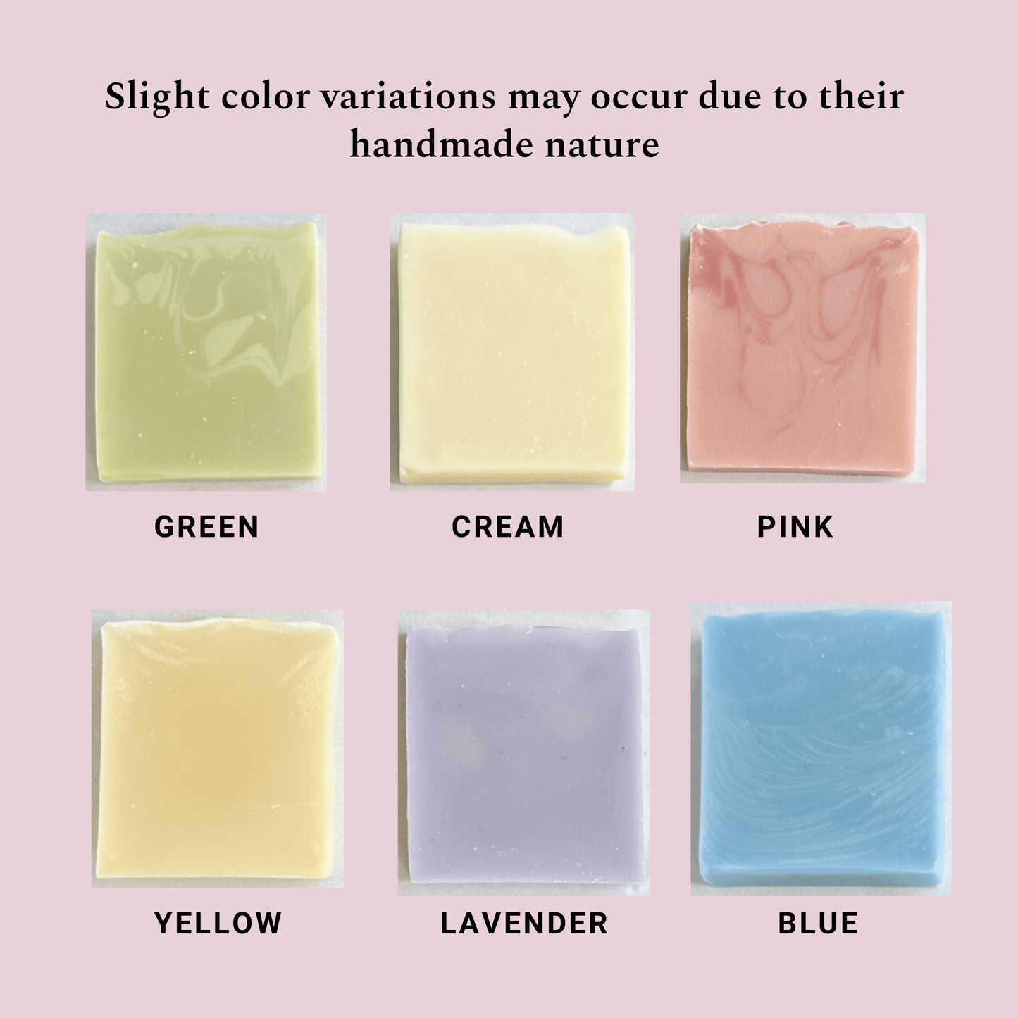 soap favor color options