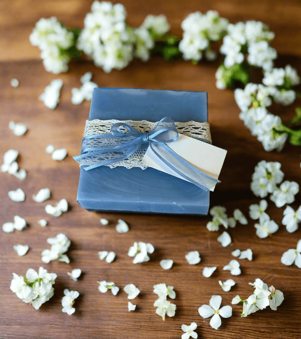 Coquette blue Bridal Shower soap gift - Naturene