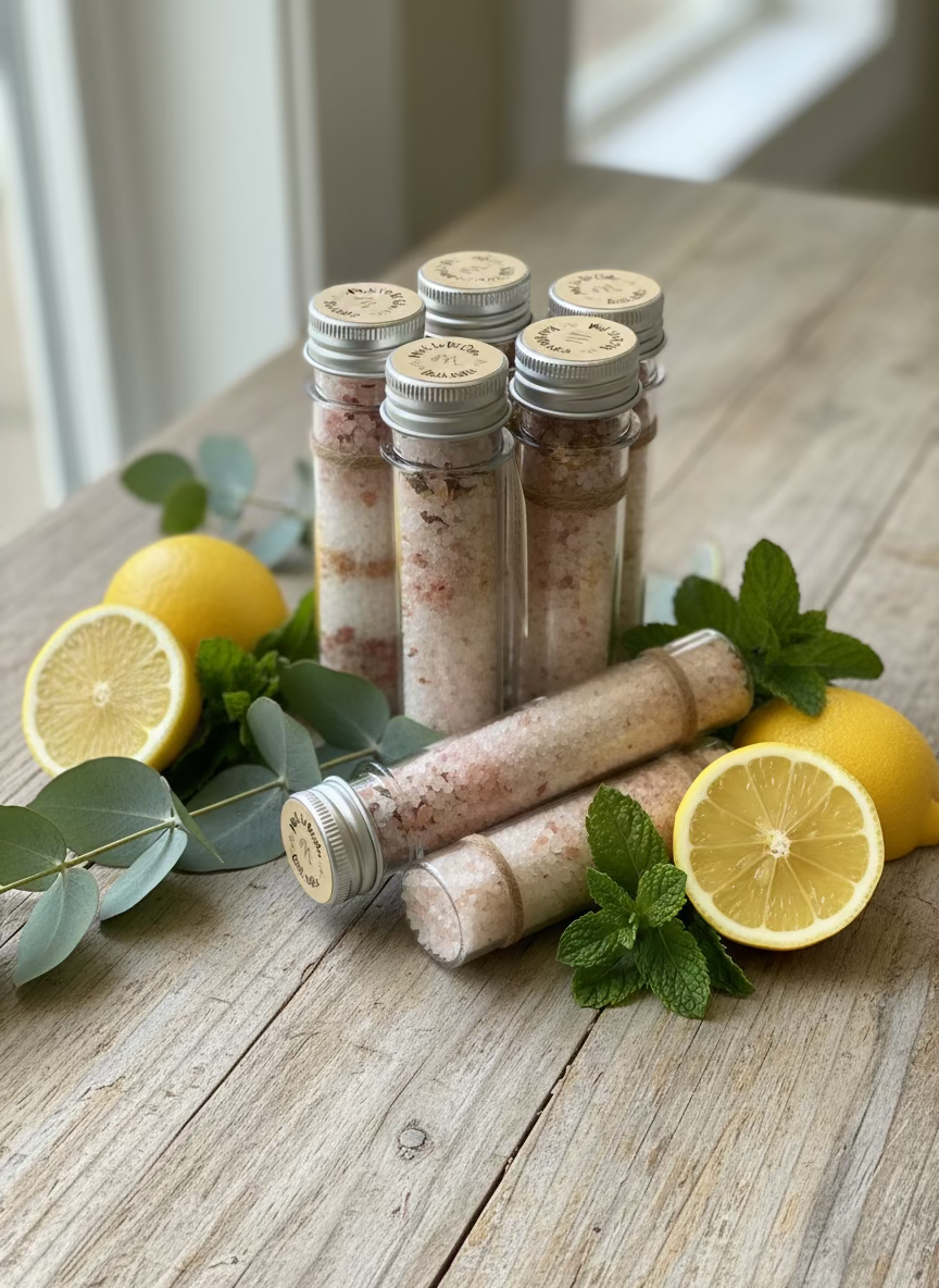 Relaxation Gift Box: Handmade Soap, Bath Salts & Spa Set