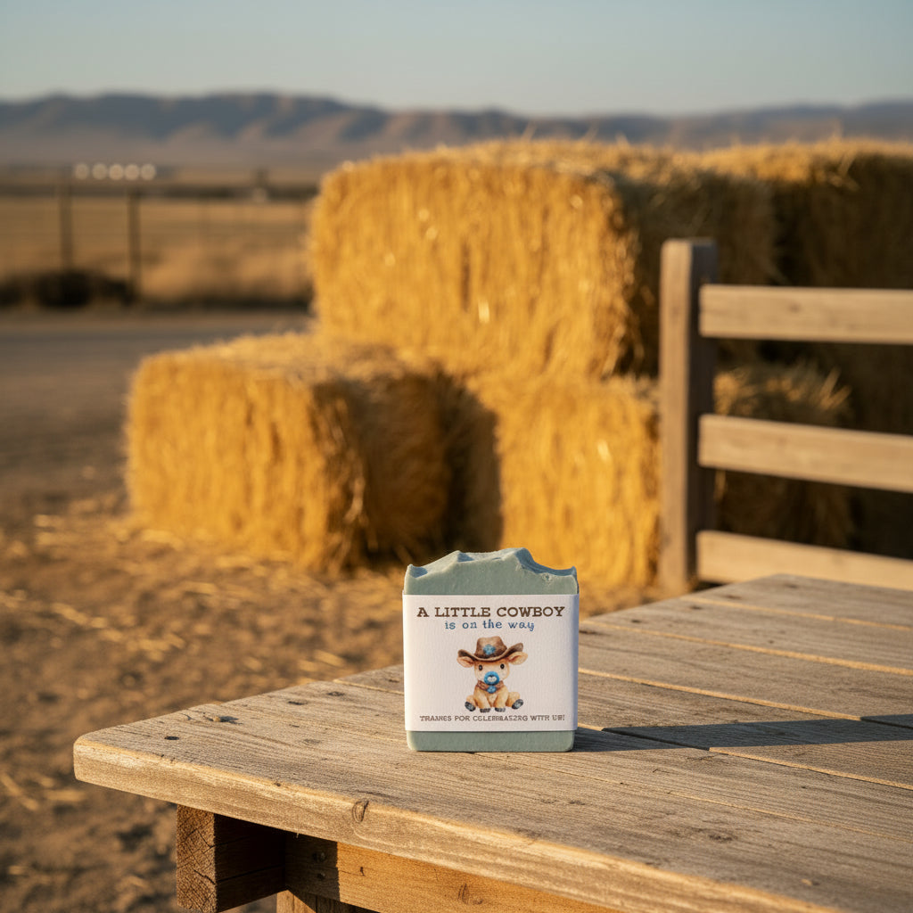 Little Cowboy Baby Shower Favors – Vegan Soap | Western Theme Keepsakes