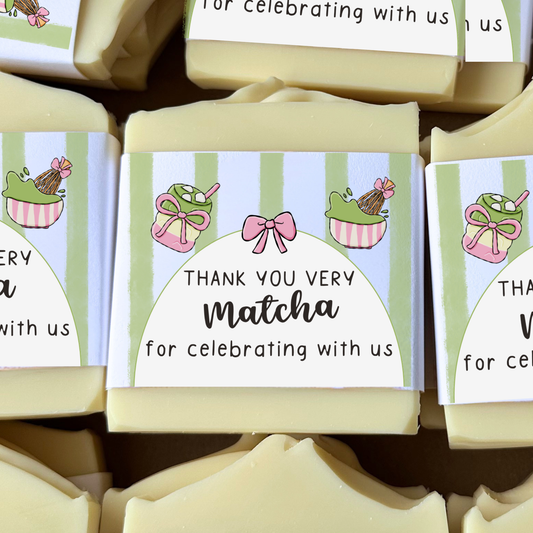 Matcha-Themed Bridal Shower Soap Favors – Vegan Soap | Eco-Friendly Keepsakes