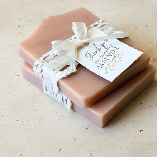 Coquette Bow Bridal Shower Favors | Vegan Soap Vintage-Chic Keepsakes