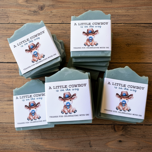 Little Cowboy Baby Shower Favors – Vegan Soap | Western Theme Keepsakes