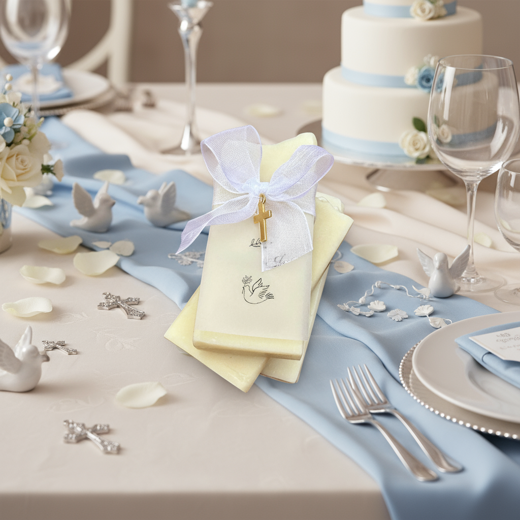 Baptism Guest Gifts with Gold Cross