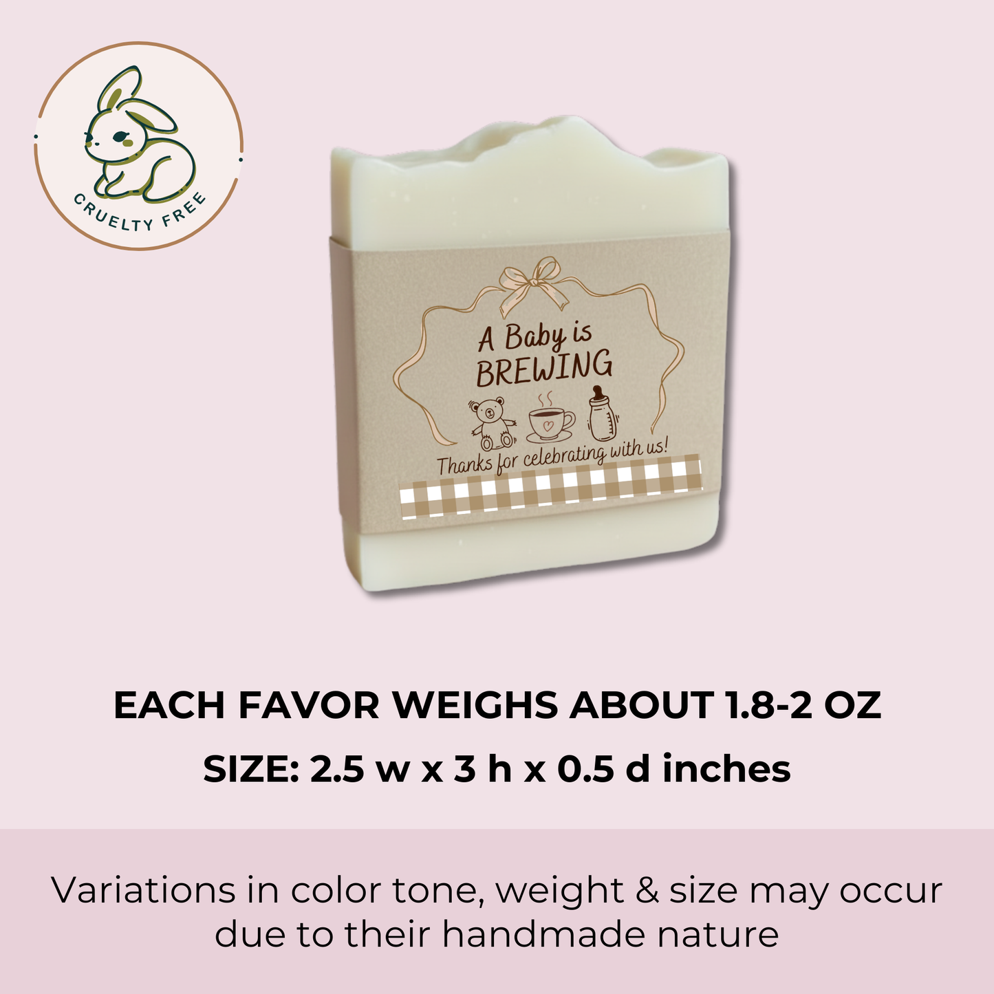 Baby is Brewing Baby Shower Favors – Vegan Soap | Eco-Friendly Keepsakes