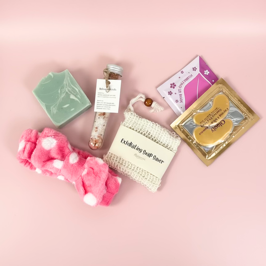 Relaxation Gift Box: Handmade Soap, Bath Salts & Spa Set