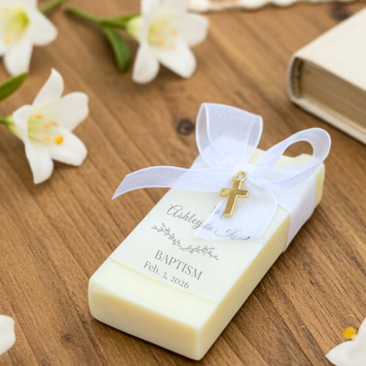 Baptism Guest Gifts with Gold Cross