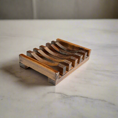 Wooden soap dish