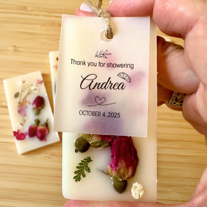 Wax Sachets Bridal Shower Favors | Vegan Luxury Artisan Keepsakes
