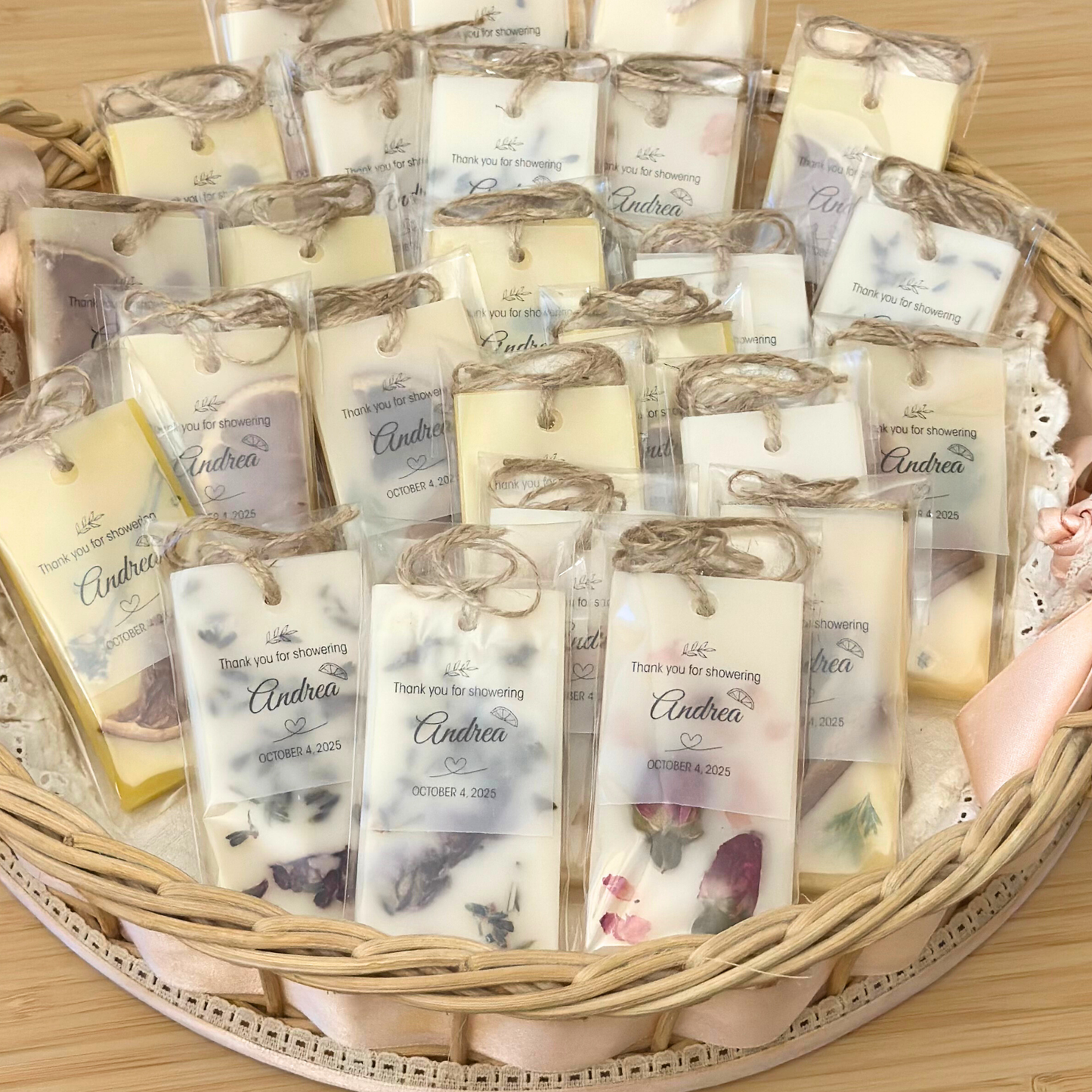 Wax Sachets Bridal Shower Favors | Vegan Luxury Artisan Keepsakes