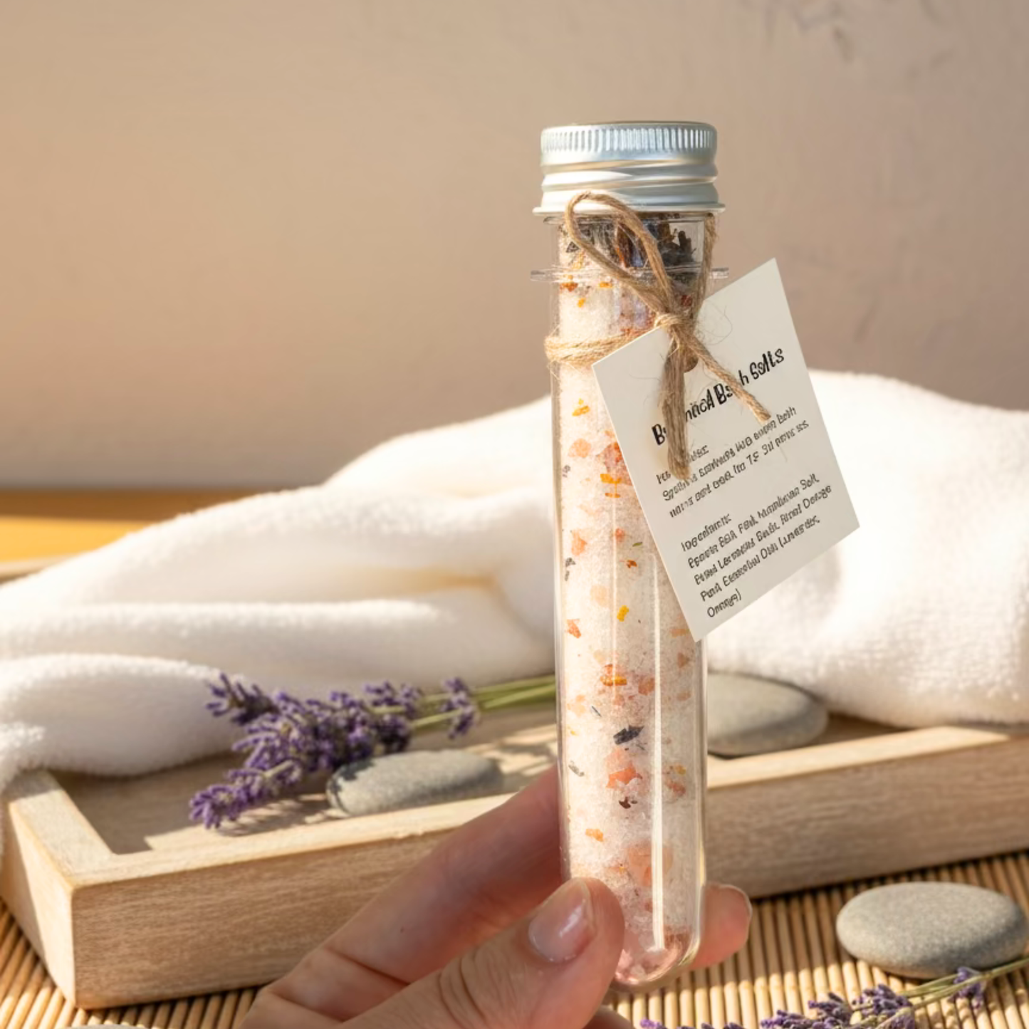 Relaxation Gift Box: Handmade Soap, Bath Salts & Spa Set