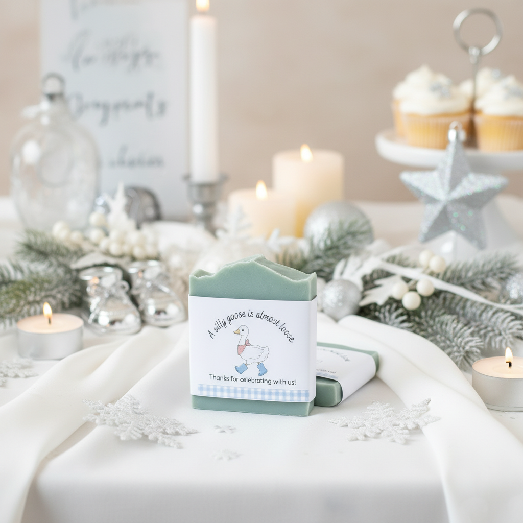 Silly Goose Baby Shower Favors – Vegan Soap | Goose Theme Keepsakes