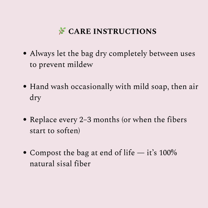 Sisal Soap Saver Bag - Zero Waste Exfoliating Soap Pouch