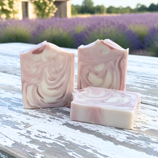 Coral Blossom Vegan Soap Bar – Orange Lavender Patchouli | French Pink Clay Soap