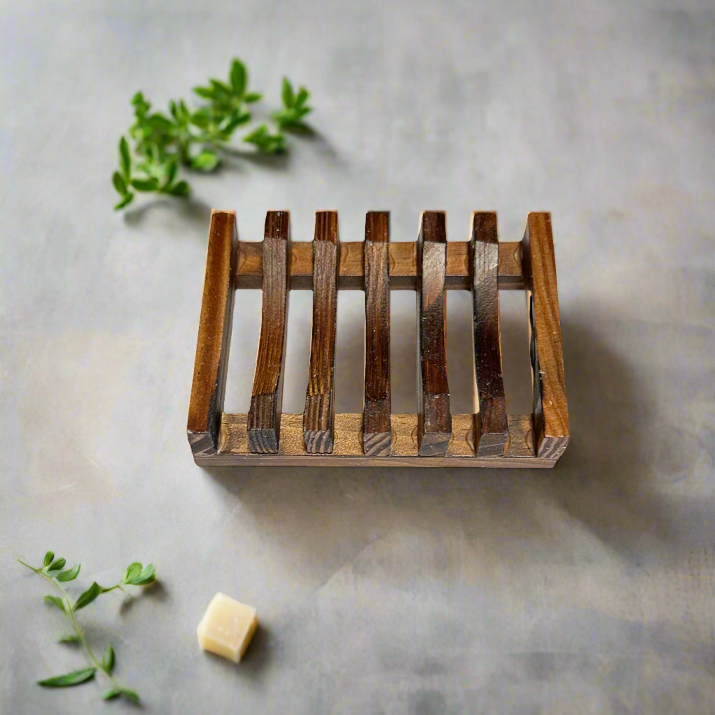 Wooden soap dish