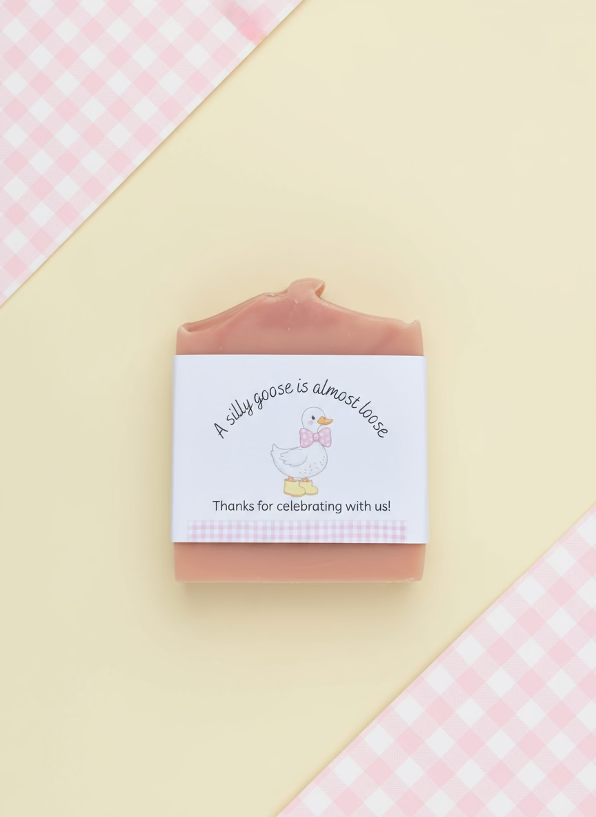 Silly Goose Girl Baby Shower Favors – Vegan Soap | Goose Theme Keepsakes