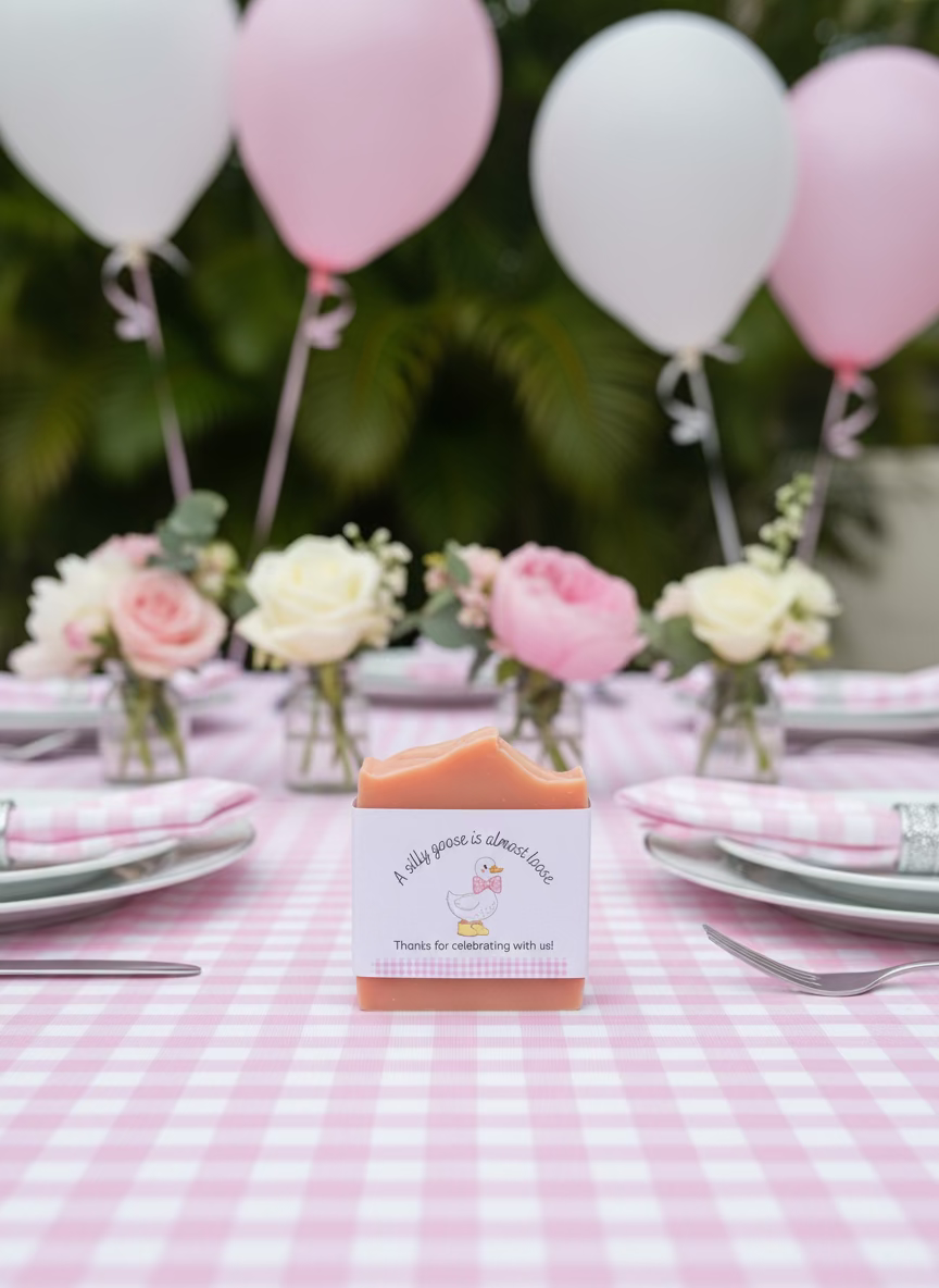Silly Goose Baby Shower Favors – Vegan Soap | Goose Theme Keepsakes