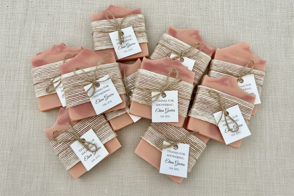 Premium Bridal Shower Favors | Vegan Soap Luxury Artisan Keepsakes