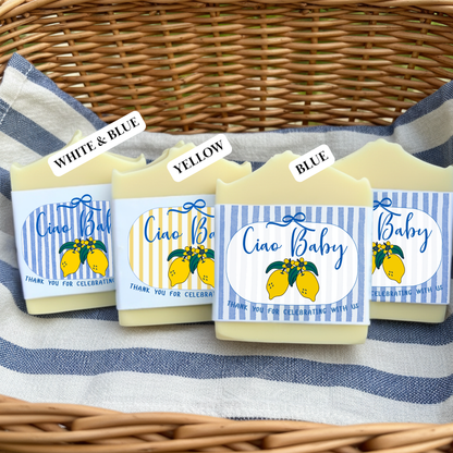 Ciao Baby Italian Theme Shower Favors – Vegan Soap | Summer Theme Keepsakes