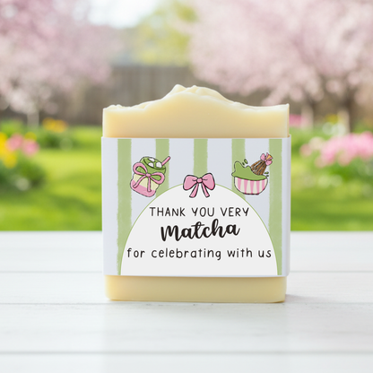 Matcha-Themed Bridal Shower Soap Favors – Vegan Soap | Eco-Friendly Keepsakes