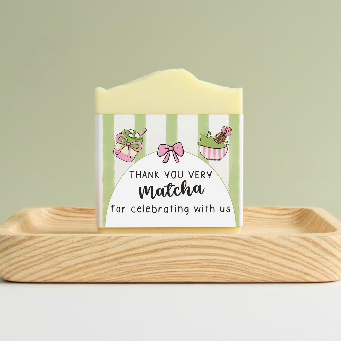 Matcha-Themed Bridal Shower Soap Favors – Vegan Soap | Eco-Friendly Keepsakes