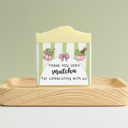Matcha-Themed Bridal Shower Soap Favors – Vegan Soap | Eco-Friendly Keepsakes