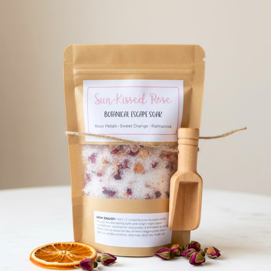 Sun-Kissed Rose Bath Salts | Vegan Bath Soak | Naturene