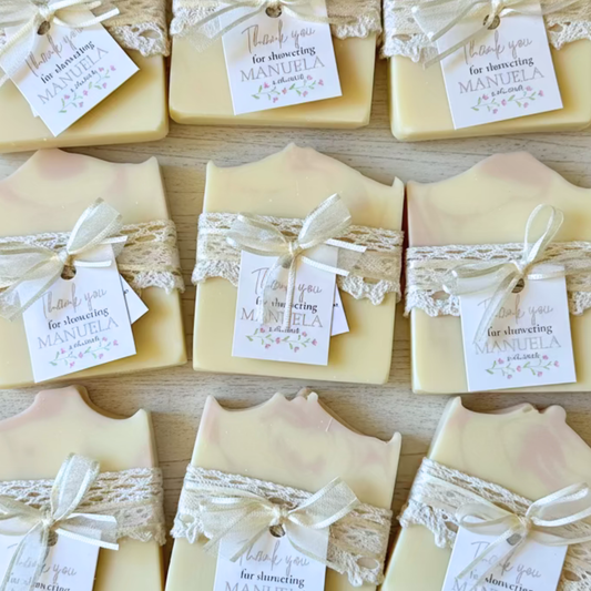 Coquette Bow Bridal Shower Favors | Vegan Soap Vintage-Chic Keepsakes