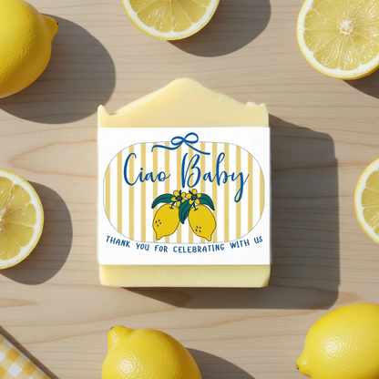Ciao Baby Italian Theme Shower Favors – Vegan Soap | Summer Theme Keepsakes