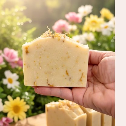 Oat & Bloom Vegan Soap Bar – Lavandin Orange | Calendula & Oat Milk Soap