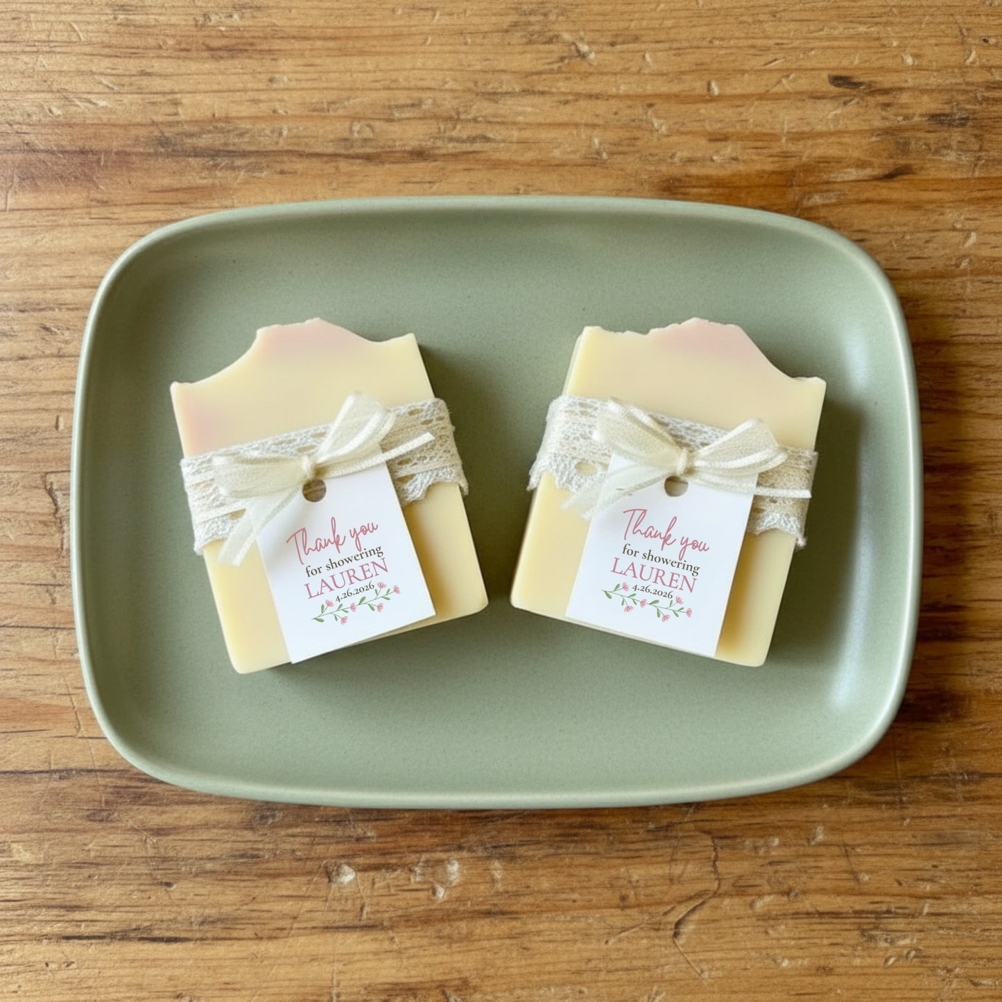 Coquette Bow Bridal Shower Favors | Vegan Soap Vintage-Chic Keepsakes