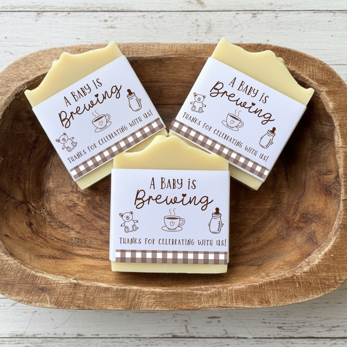 Baby is Brewing Baby Shower Favors – Vegan Soap | Eco-Friendly Keepsakes