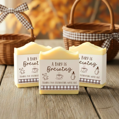 Baby is Brewing Baby Shower Favors – Vegan Soap | Eco-Friendly Keepsakes