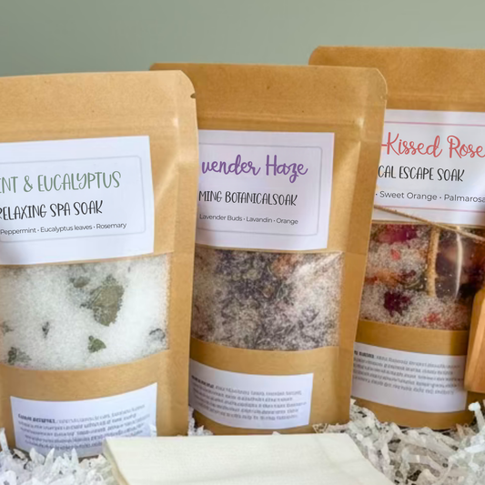 Triple Salt Soak Gift Set | Vegan Spa Bath Set | Self-Care & Relaxation