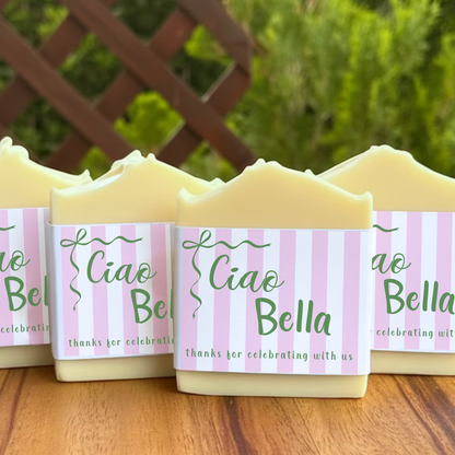 Ciao Bella Bridal Shower Soap Favors – Vegan Soap | Eco-Friendly Keepsakes