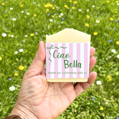 Ciao Bella Bridal Shower Soap Favors – Vegan Soap | Eco-Friendly Keepsakes
