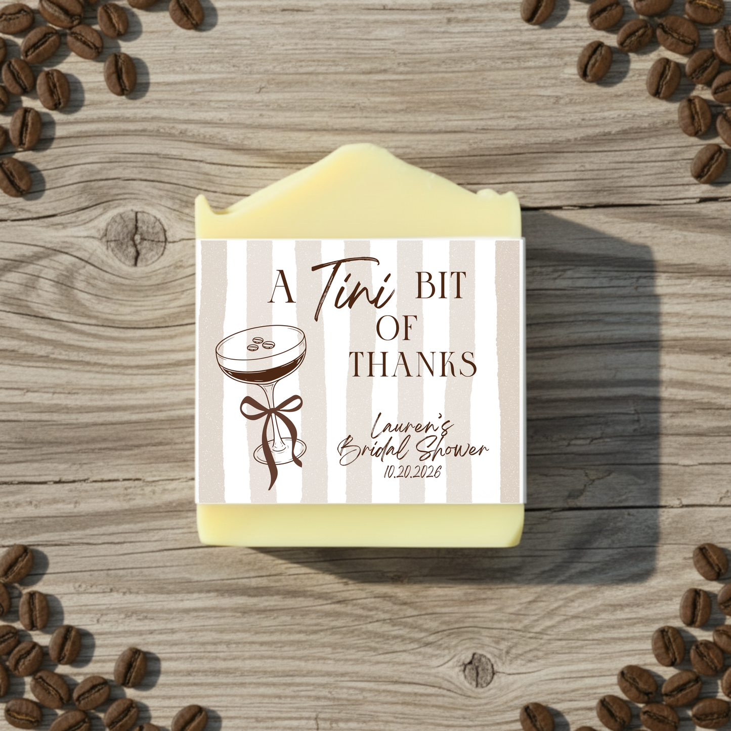 Espresso Martini-Themed Bridal Shower Soap Favors – Vegan Soap | Eco-Friendly Keepsakes