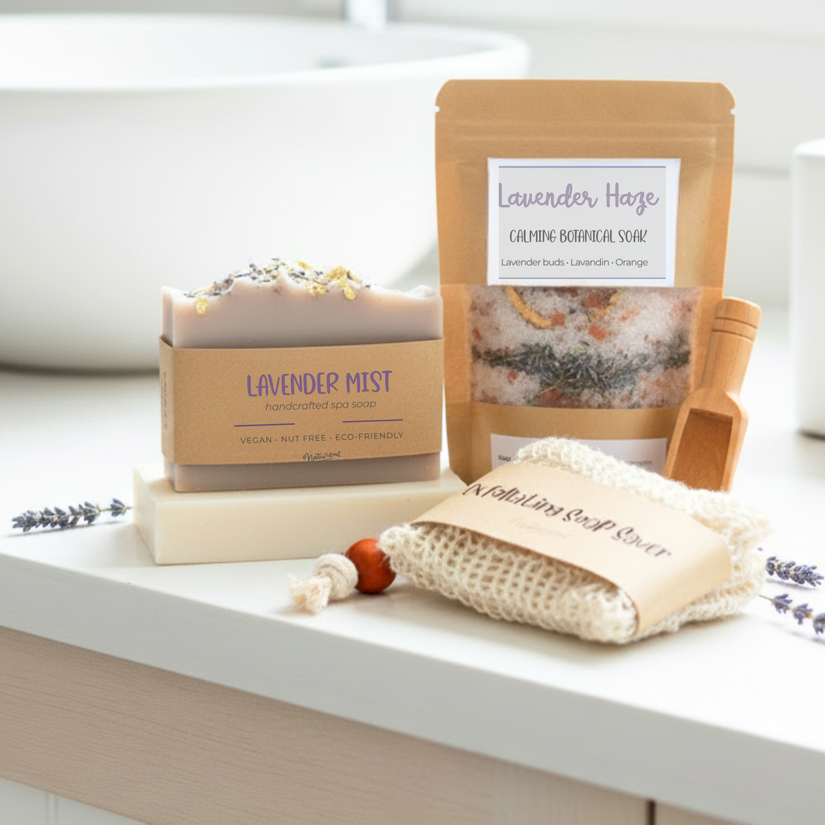 Relaxing Bath Gift Set | Vegan Spa Gift Set | Self-Care & Relaxation
