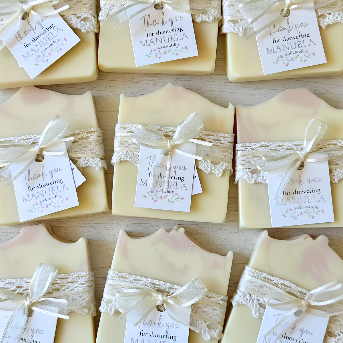 Coquette Bow Bridal Shower Favors | Vegan Soap Vintage-Chic Keepsakes