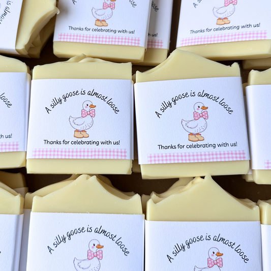 Silly Goose Baby Shower Favors – Vegan Soap | Goose Theme Keepsakes