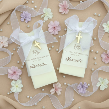Baptism Guest Gifts with Gold Cross
