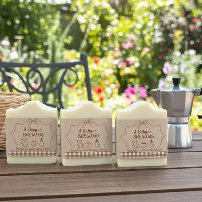 Baby is Brewing Baby Shower Favors – Vegan Soap | Eco-Friendly Keepsakes