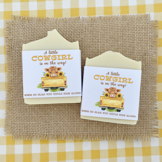Highland Cow Baby Shower Favors - Vegan Soap | Cowgirl Farm Theme