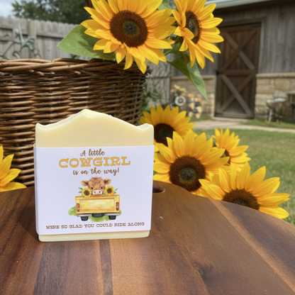 Highland Cow Baby Shower Favors - Vegan Soap | Cowgirl Farm Theme