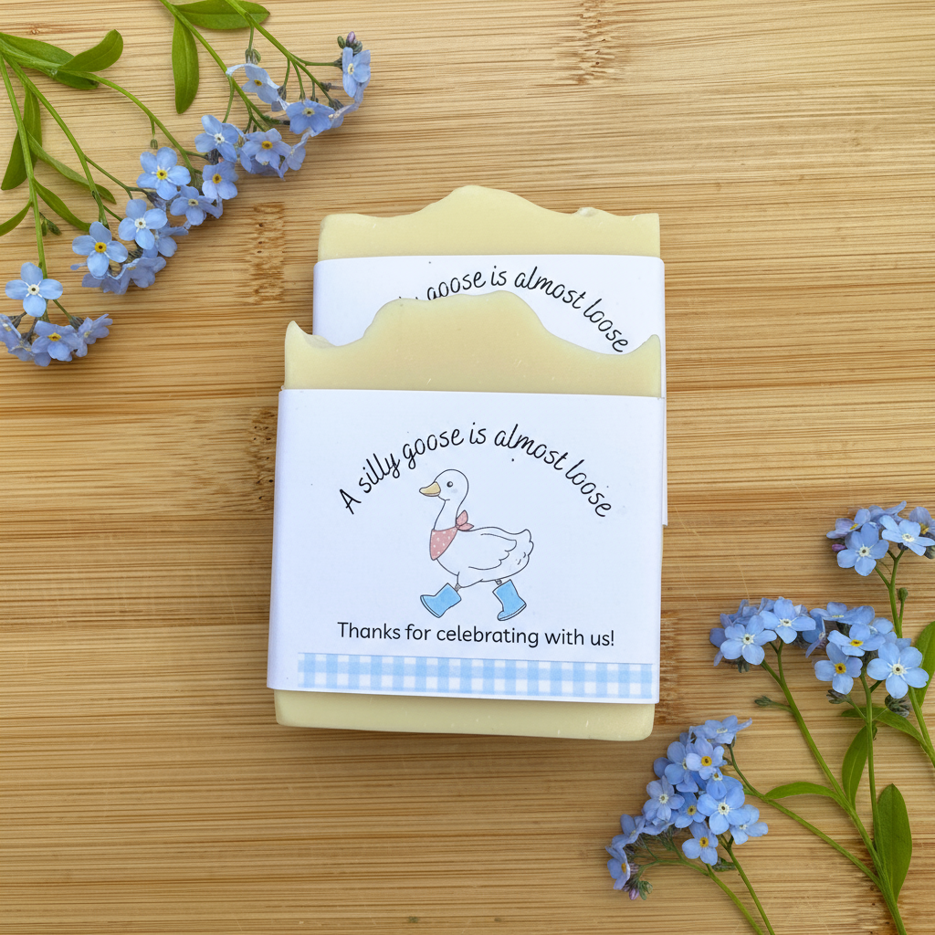Silly Goose Baby Shower Favors – Vegan Soap | Goose Theme Keepsakes