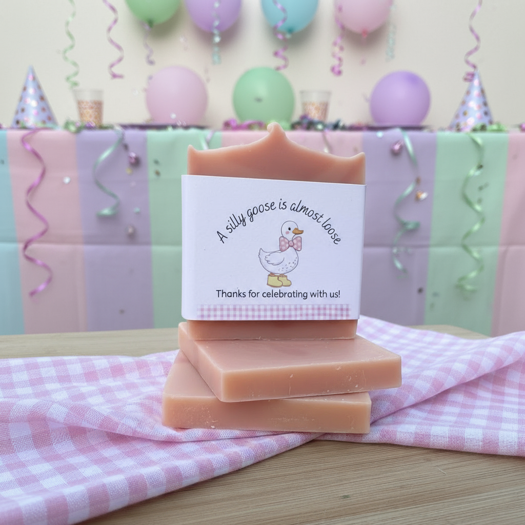 Silly Goose Girl Baby Shower Favors – Vegan Soap | Goose Theme Keepsakes