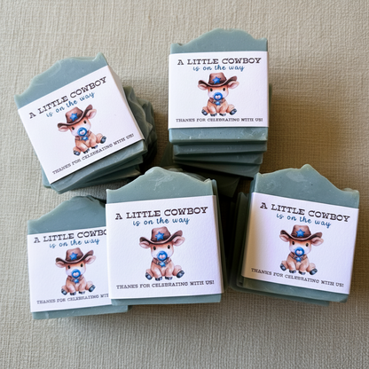 Little Cowboy Baby Shower Favors – Vegan Soap | Western Theme Keepsakes