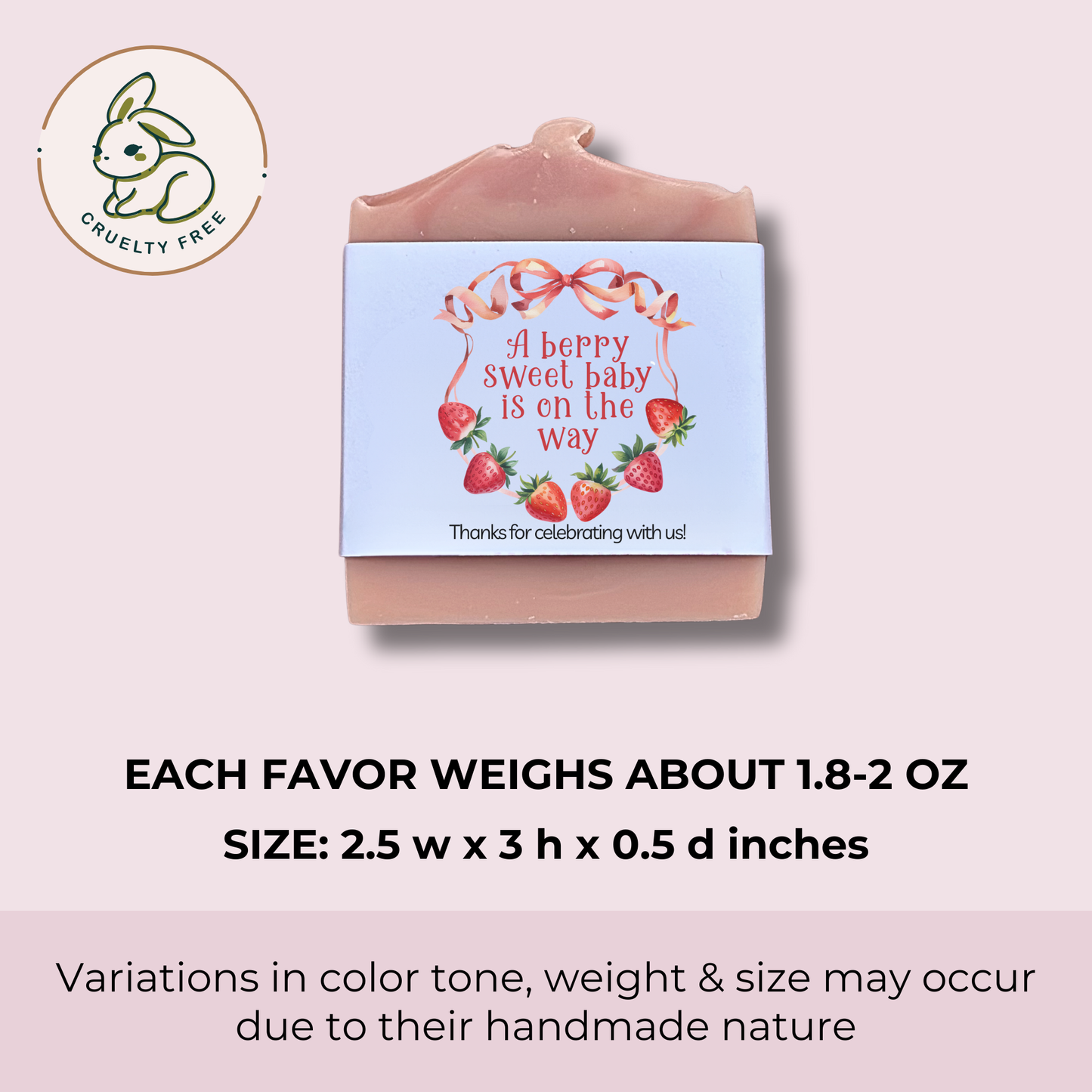 Berry Sweet Baby Shower Favors – Vegan Soap | Eco-Friendly Keepsakes