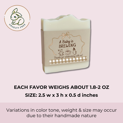 Baby is Brewing Baby Shower Favors – Vegan Soap | Eco-Friendly Keepsakes